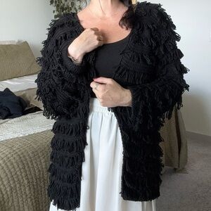Gorgeous hand made one size women’s black cardigan